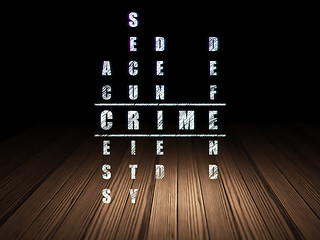 Image showing Security concept: word Crime in solving Crossword Puzzle