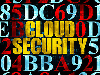 Image showing Protection concept: Cloud Security on Digital background