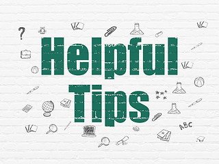 Image showing Education concept: Helpful Tips on wall background