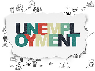 Image showing Finance concept: Unemployment on Torn Paper background