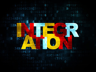 Image showing Finance concept: Integration on Digital background