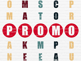 Image showing Marketing concept: word Promo in solving Crossword Puzzle