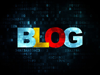 Image showing Web development concept: Blog on Digital background