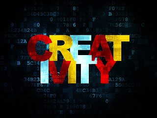 Image showing Advertising concept: Creativity on Digital background