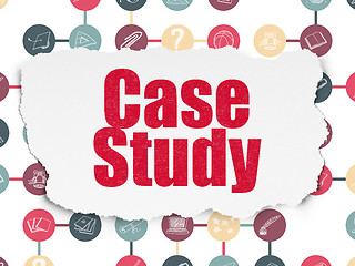 Image showing Education concept: Case Study on Torn Paper background