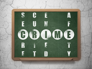 Image showing Safety concept: word Crime in solving Crossword Puzzle