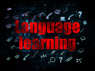 Image showing Education concept: Language Learning on Digital background