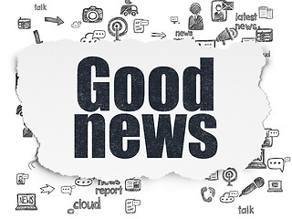 Image showing News concept: Good News on Torn Paper background