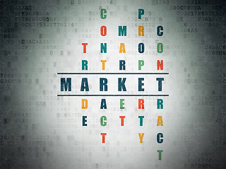 Image showing Business concept: word Market in solving Crossword Puzzle