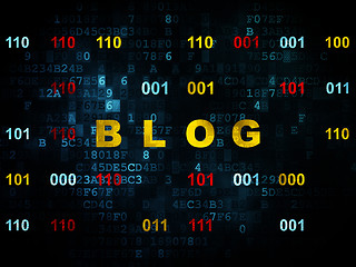 Image showing Web development concept: Blog on Digital background