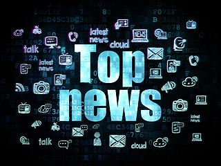 Image showing News concept: Top News on Digital background