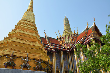 Image showing Golden pagoda in Grand Palace, Bangkok