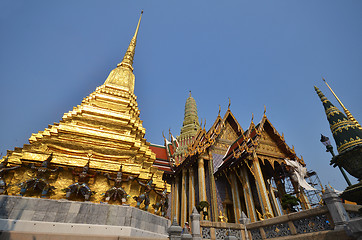 Image showing Golden pagoda in Grand Palace, Bangkok