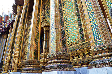 Image showing Golden pagoda in Grand Palace, Bangkok