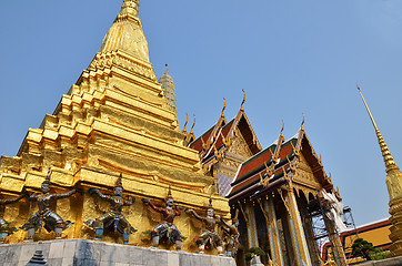 Image showing Golden pagoda in Grand Palace, Bangkok