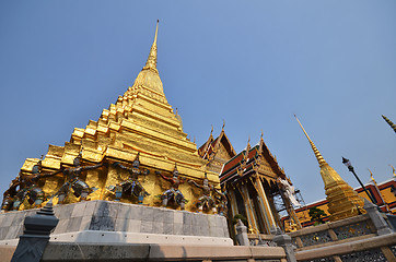 Image showing Golden pagoda in Grand Palace, Bangkok