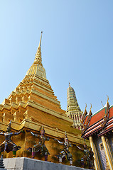 Image showing Golden pagoda in Grand Palace, Bangkok