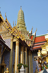 Image showing Golden pagoda in Grand Palace, Bangkok