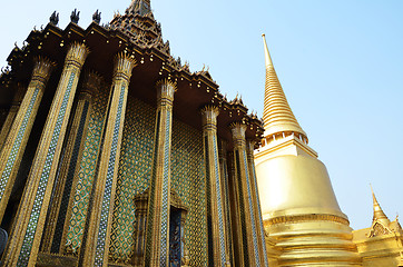 Image showing Golden pagoda in Grand Palace, Bangkok