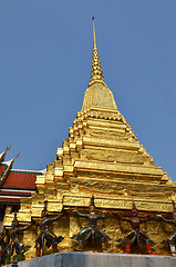 Image showing Golden pagoda in Grand Palace, Bangkok