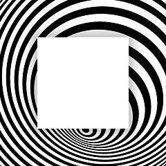 Image showing Black and white abstract striped background. Optical Art. 