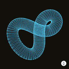 Image showing Infinity symbol. Abstract 3d design element, emblem, icon. 