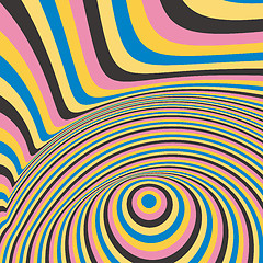 Image showing Abstract swirl background. Pattern with optical illusion. 