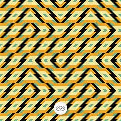 Image showing Seamless mosaic pattern. Geometric background. 