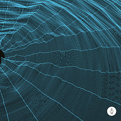 Image showing Network abstract background. 3d technology vector illustration. 