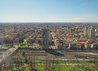 Image showing Milan aerial view