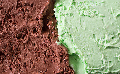 Image showing Chocolate and mint icecream