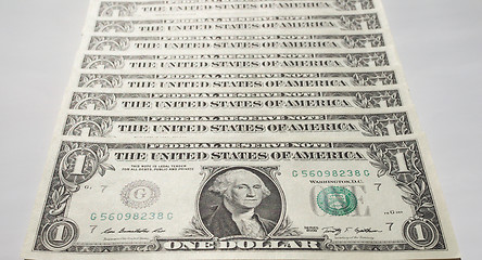 Image showing Dollar notes 1 Dollar