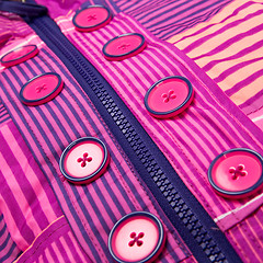 Image showing Close up zipper and button