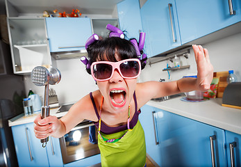 Image showing Crazy housewife