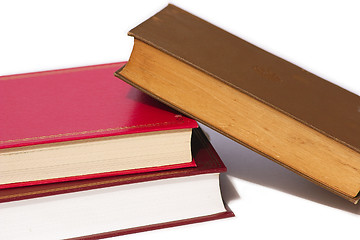 Image showing fallen stack of books