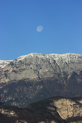 Image showing Mountain&moon