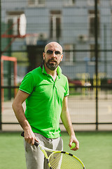 Image showing man play tennis outdoor