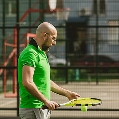 Image showing man play tennis outdoor