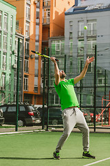 Image showing man play tennis outdoor