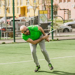 Image showing man play tennis outdoor