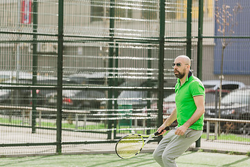 Image showing man play tennis outdoor