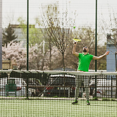 Image showing man play tennis outdoor