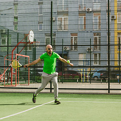 Image showing man play tennis outdoor