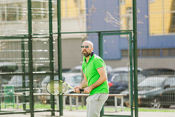 Image showing man play tennis outdoor