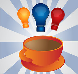 Image showing Inspiration by coffee Illustration clipart