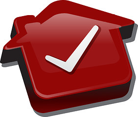 Image showing Home approval checkmark Illustration clipart