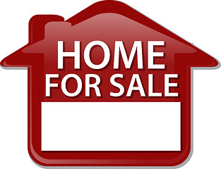 Image showing Home for sale sign Illustration clipart