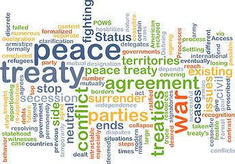 Image showing Peace treaty wordcloud concept illustration