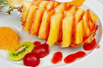 Image showing Fresh organic fruit salad