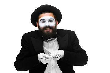 Image showing mime as businessman holding money